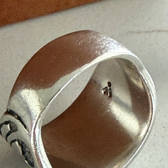 HTF Vintage Silpada Floral Vine Holy Trinity Sterling Silver Ring R1686-8-1/2 - Picture 4 of 11